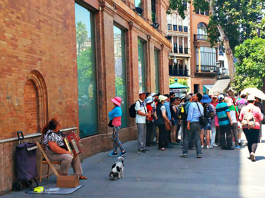 Música callejera en la Avenida de la Constitución