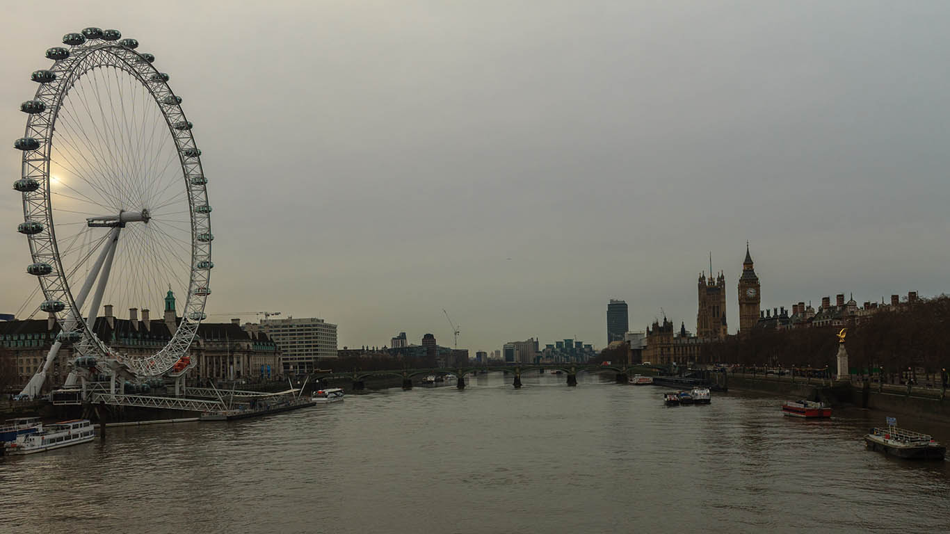 Panorámica con el London Eye y el Big Ben